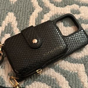 Used Emma Vanity Crossbody Bandolier - Black Snake/Gold IPhone 13 Pro